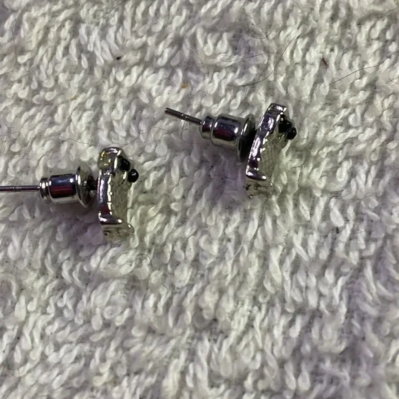 Silver Tone Owl Stud Earrings # 52 - Picture 3 of 4